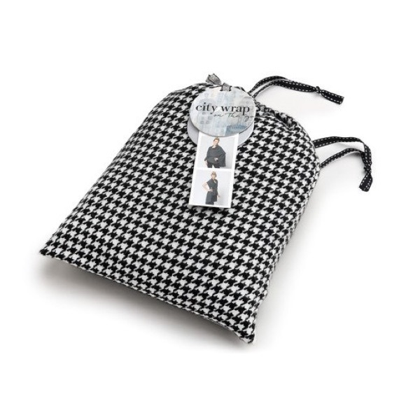 AUCTION PRICE👩🏻‍⚖️ B&W Houndstooth Woven City Wrap on the Go - Picture 2 of 6